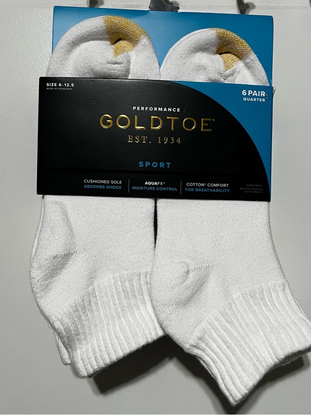 Gold Toe Sport Men’s Performance Socks in White